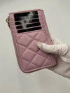 Classic card wallet zipper holder caviar light pink champagne gold AP3179 - CHANEL - BALAAN 6