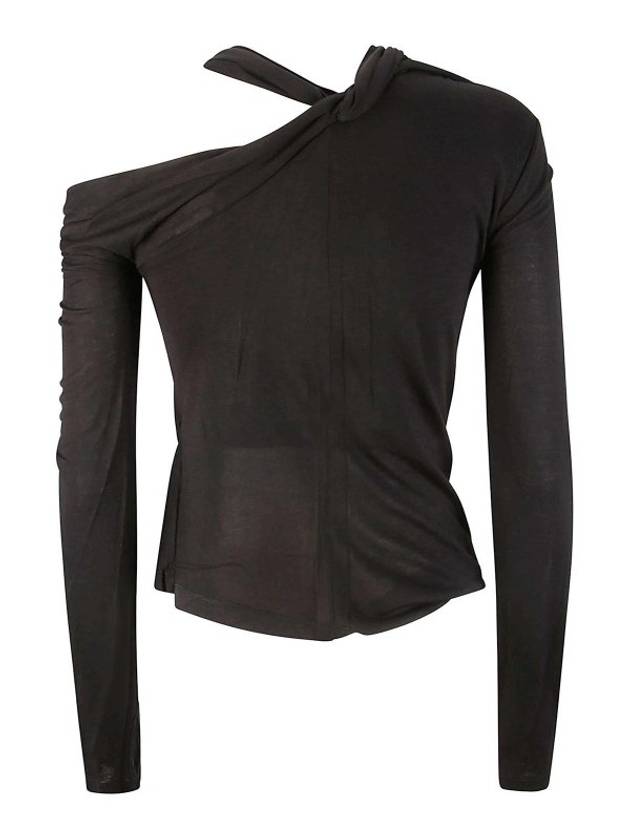 Cold Shoulder Long Sleeve T-Shirt Black - HELMUT LANG - BALAAN 3