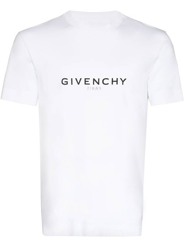 Reverse Oversized Short Sleeve T-Shirt White - GIVENCHY - BALAAN 1