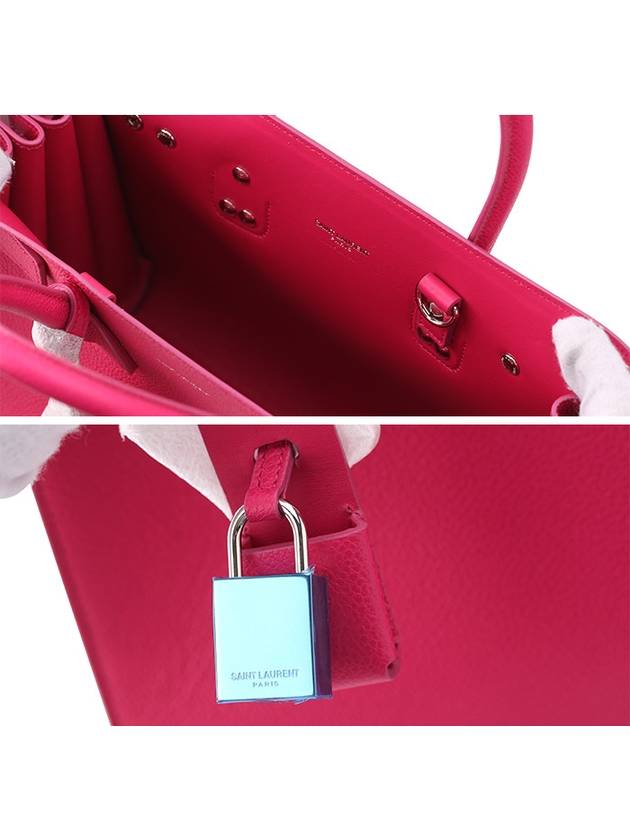 Nano Sac De Jour Leather Tote Bag Hot Pink - SAINT LAURENT - BALAAN 8