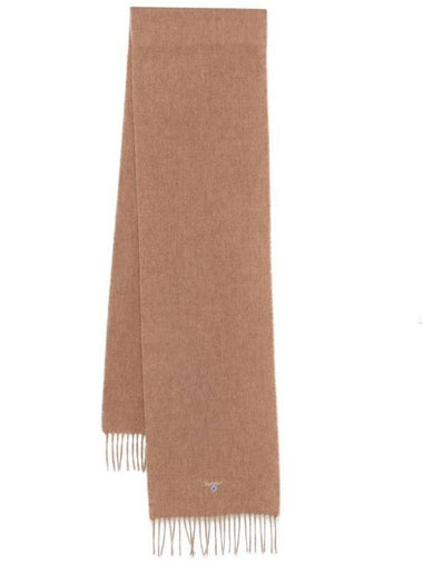 Plain Lambswool Muffler Brown - BARBOUR - BALAAN 1