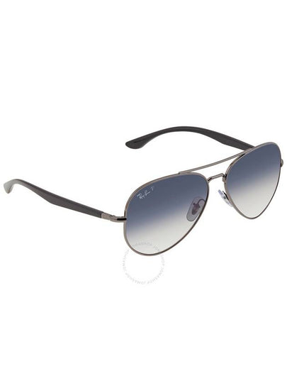 Ray Ban Polarized Blue Gradient Blue Aviator Unisex Sunglasses RB3675 004/78 58 - RAY-BAN - BALAAN 2