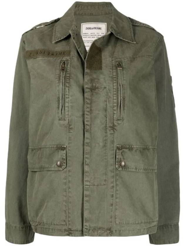 Cotton Jacket Khaki - ZADIG & VOLTAIRE - BALAAN 1