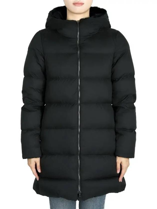 Women s Fiumino Down Long Padded Jacket Black PI001948D 12414Z 9300 - HERNO - BALAAN 2