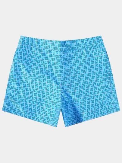 4G Logo Pattern Swim Shorts Medium Blue - GIVENCHY - BALAAN 2