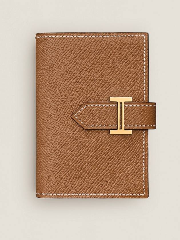 Bearn Gold Hardware Mini Card Holder Gold - HERMES - BALAAN 2