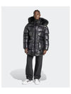 Fur Hooded Long Padding Black - ADIDAS - BALAAN 1