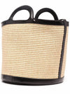 Raffia Leather Tropicalia Bucket Bag Beige - MARNI - BALAAN.