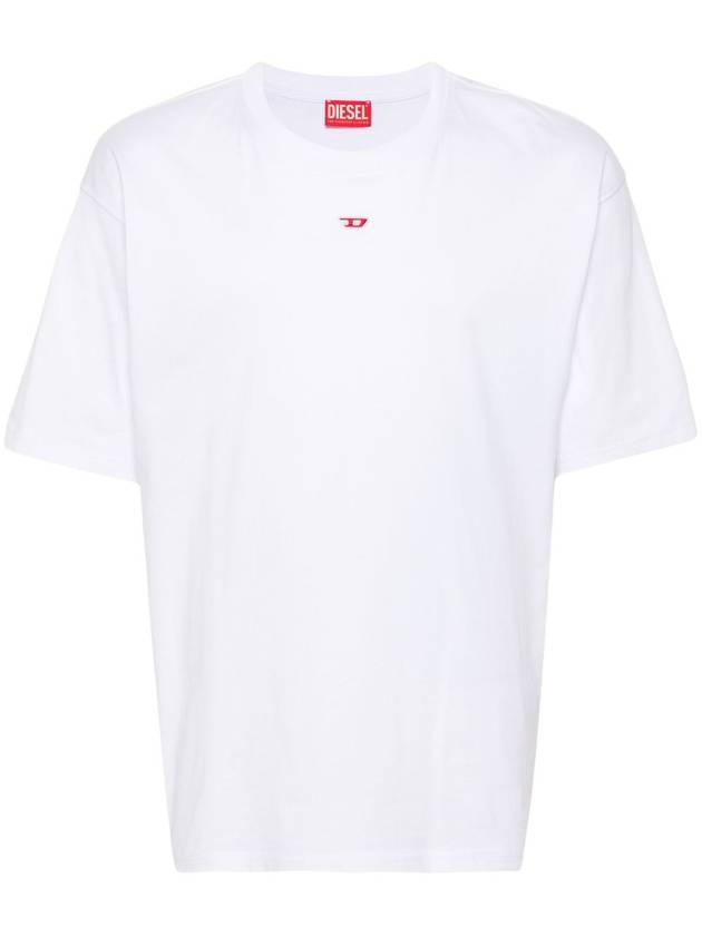 Oval D Logo Cotton Short Sleeve T-Shirt White - DIESEL - BALAAN 2