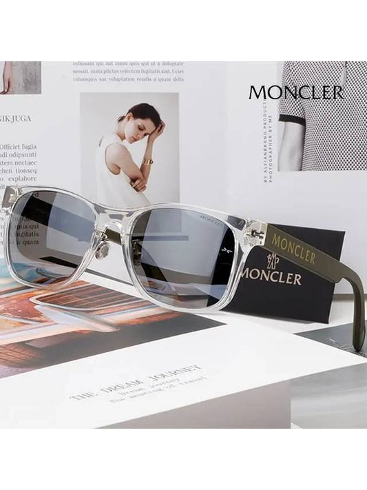 Sunglasses ML0163K 27D transparent horn rim polarized mirror fashion Asian fit big logo - MONCLER - BALAAN 2