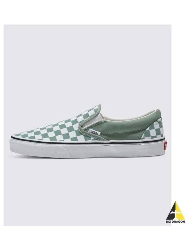 Classic Slip On Color THEORY Checkerboard Iceberg Green VN000BVZCJL1 - VANS - BALAAN 1