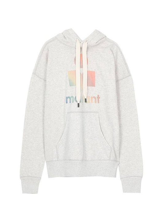 Miley Gradient Logo Hoodie Light Grey - ISABEL MARANT - BALAAN 1