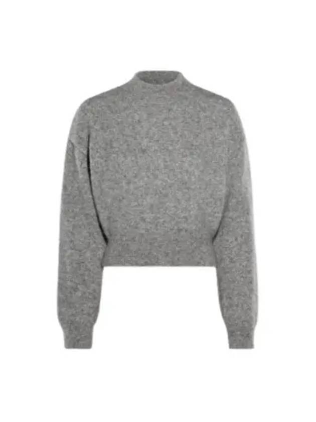 Intarsia Knit Logo Crew Neck Knit Top Grey - JACQUEMUS - BALAAN 2