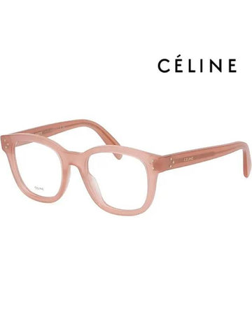 Glasses frame CL50098I 074 pink horn rim transparent square - CELINE - BALAAN 1