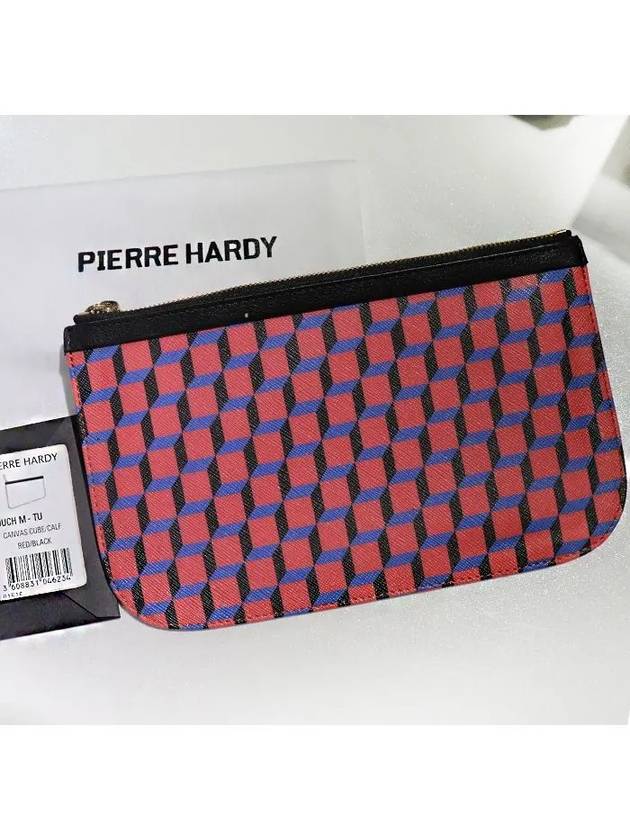 M Cube ClutchPOUCH CANVAS CUBE Red - PIERRE HARDY - BALAAN 6