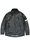 Metallic Nylon Zipper Bomber Jacket Dark Grey - STONE ISLAND - BALAAN 2