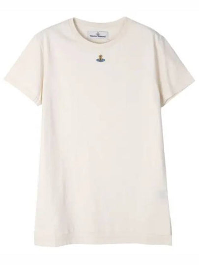 Embroided ORB Peru Short Sleeve T-Shirt Beige - VIVIENNE WESTWOOD - BALAAN 2