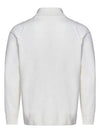 Lambswool GRS Zipped Cardigan White - CP COMPANY - BALAAN 3