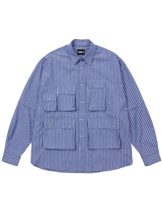 Fisherman striped long sleeve shirt blue - AJOBYAJO - BALAAN 2