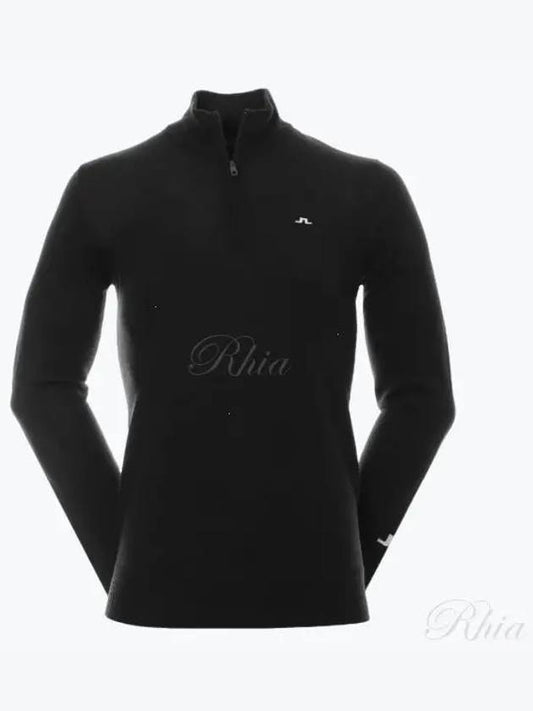 Kian Half Zip-Up Knit Top Black - J.LINDEBERG - BALAAN 2