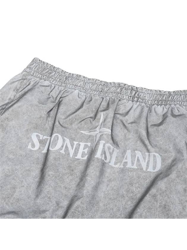 Plated Reflective Dust Colour Bermuda Shorts Grey - STONE ISLAND - BALAAN 6