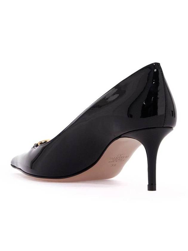 Valentino Garavani Black Leather Pumps - VALENTINO - BALAAN 4