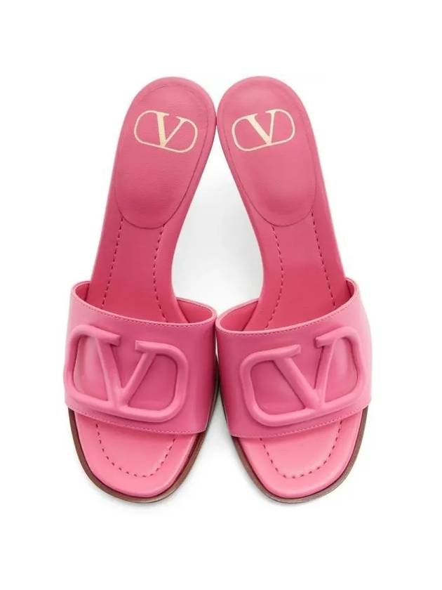 V Logo Sandal Heels Pink - VALENTINO - BALAAN 6