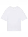 Big Heart Logo Oversized Short Sleeve T-Shirt White - AMI - BALAAN 2