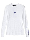 Tekla Print Bridge Crew Neck Long Sleeve T-Shirt White - J.LINDEBERG - BALAAN 1