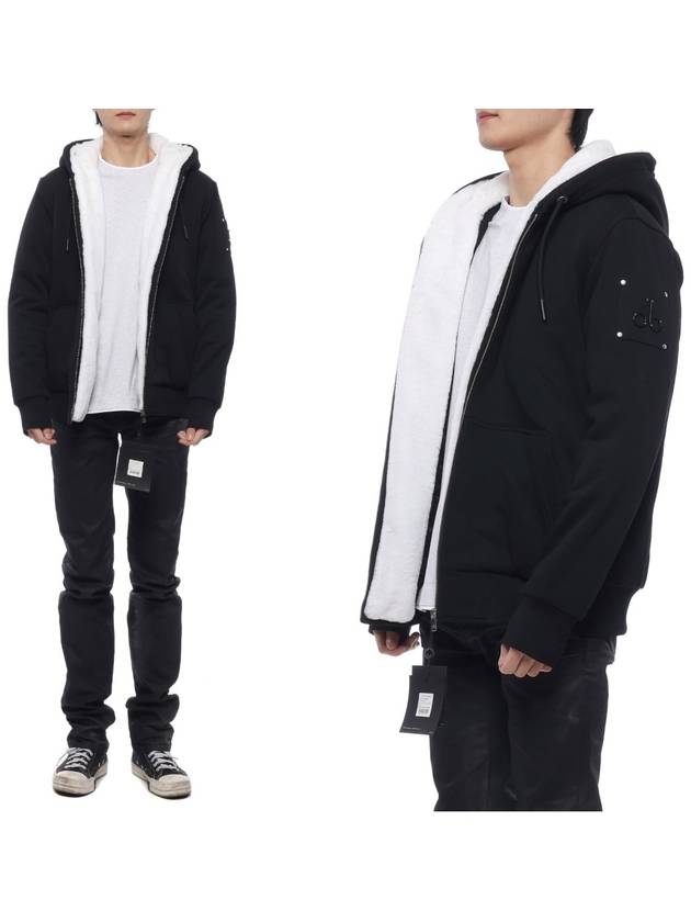 Classic Bunny Zip Up Hoodie White Lining Black - MOOSE KNUCKLES - BALAAN 2