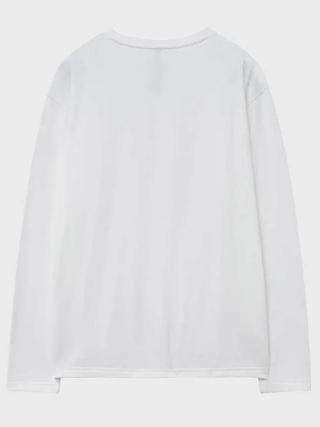 Brushed Crewneck Long Sleeve T-Shirt White - NOIRER - BALAAN 4