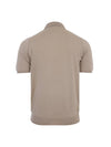 UMK1331 LIGHT BEIGE Knit Zipper Polo Short Sleeve T shirt - KITON - BALAAN 2