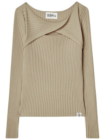 Twist slim ribbed knit Beige - THE GREEN LAB - BALAAN 1