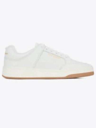 SL 61 Logo Signature Leather Low Top Sneakers White - SAINT LAURENT - BALAAN 2