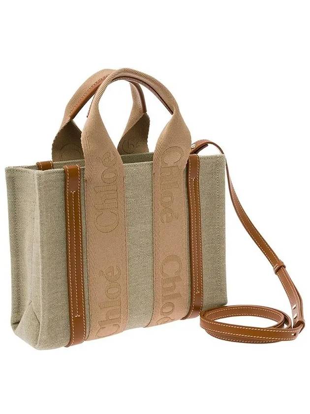 Woody Logo Small Tote Bag Soft Tan - CHLOE - BALAAN 3