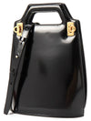 Wanda North South Mini Tote Bag Black - SALVATORE FERRAGAMO - BALAAN 3