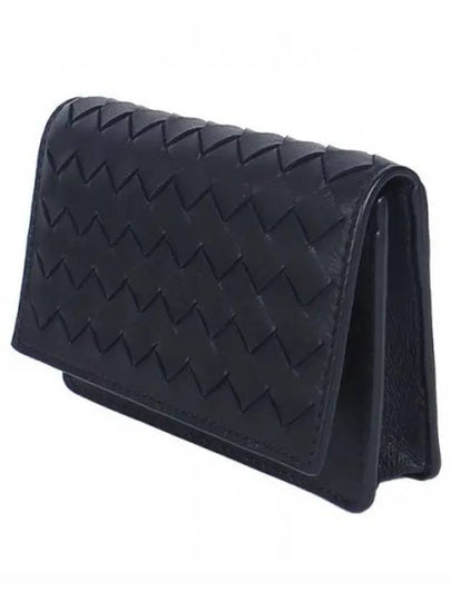 Men's Intrecciato Card Wallet Black - BOTTEGA VENETA - BALAAN 2