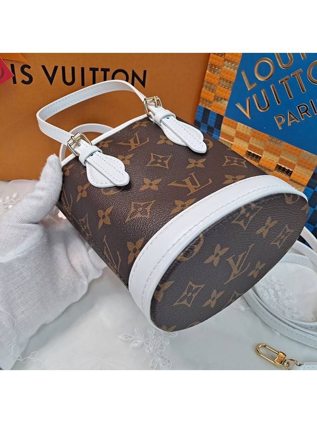 Monogram Canvas Nano Bucket Bag White - LOUIS VUITTON - BALAAN 3