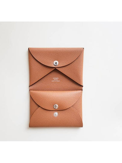 Calvi Duo Card Wallet Brown - HERMES - BALAAN 2