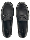 Metal Logo Leather Loafers Black - DIOR - BALAAN 7