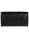 GG Marmont Matelasse Continental Long Wallet Black - GUCCI - BALAAN.