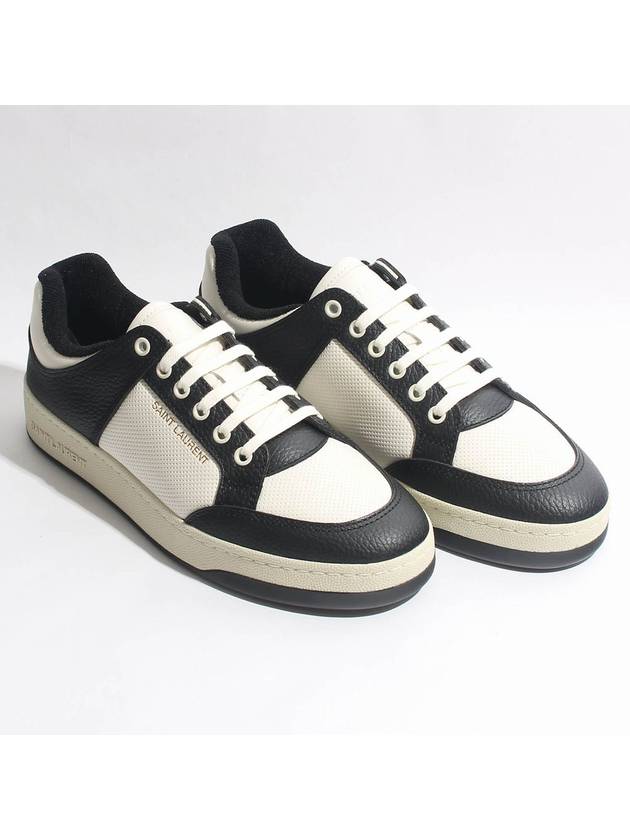 SL 61 Low Top Sneakers Black White - SAINT LAURENT - BALAAN 3