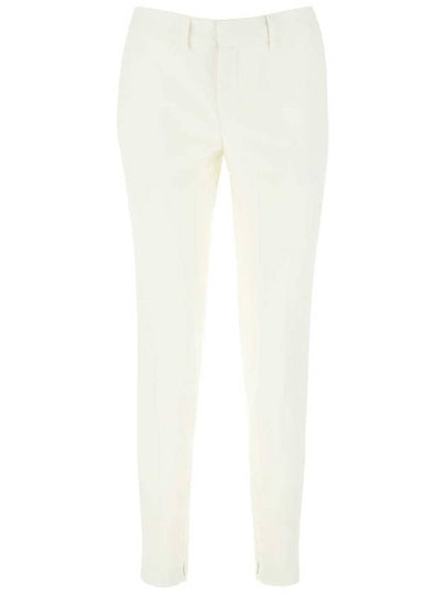 Women's Front Pleated Slacks White - SAINT LAURENT - BALAAN 2