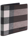 Check Leather International Bifold Wallet Dark Birch Brown - BURBERRY - BALAAN 4