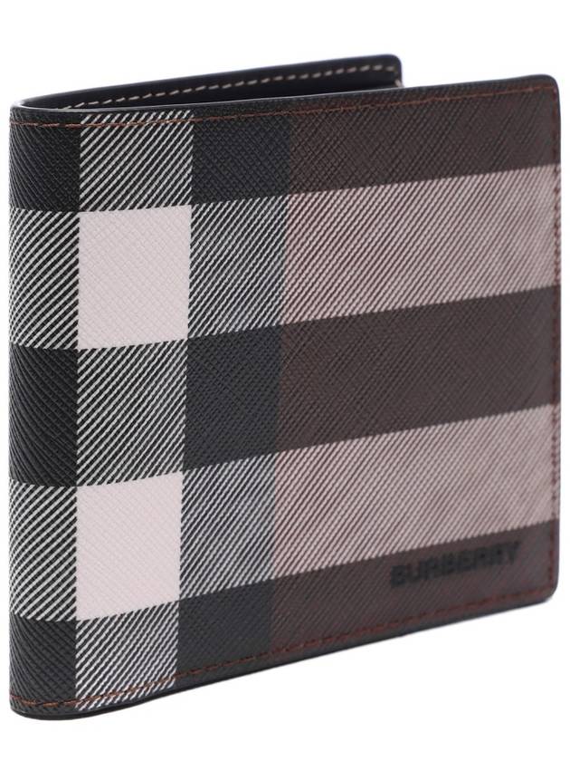 Check Leather International Bifold Wallet Dark Birch Brown - BURBERRY - BALAAN 4