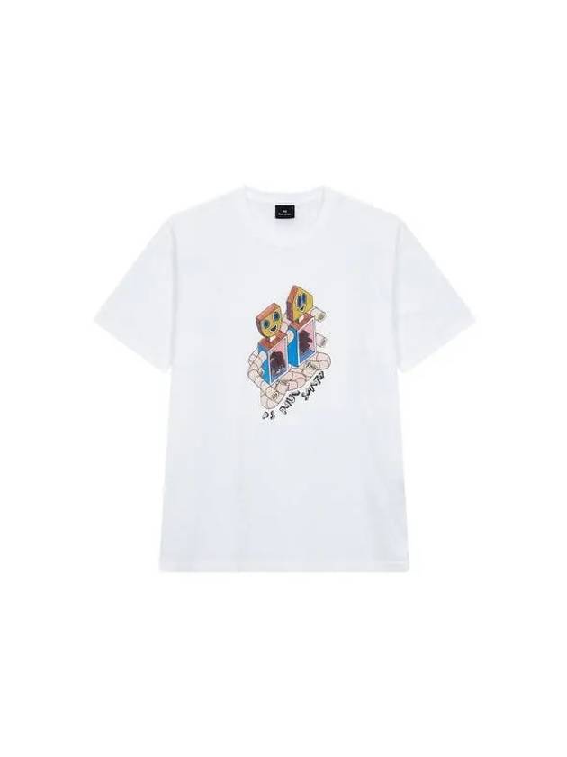 PS Robot Graphic Cotton T Shirt White - PAUL SMITH - BALAAN 1