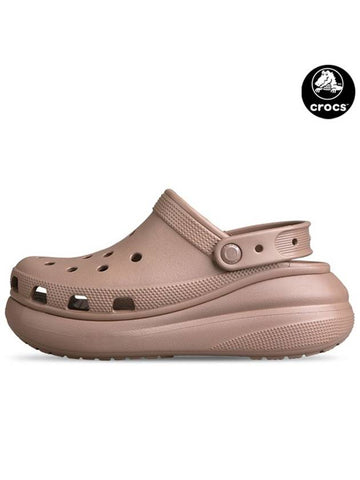 Classic Crush Clog Women Slippers Sandals Latte 207521 2Q9 - CROCS - BALAAN 1