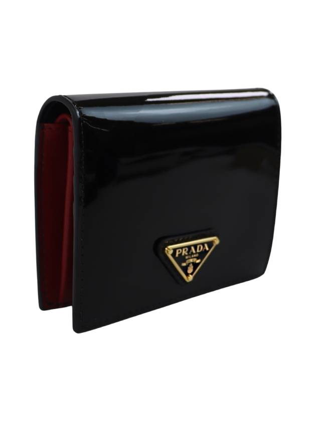 Pedant Leather Half Wallet Black - PRADA - BALAAN 4