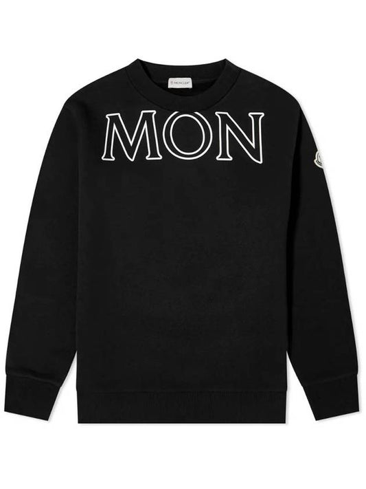 Women's Logo Patch Cotton Fleece Sweatshirt Black - MONCLER - BALAAN 2