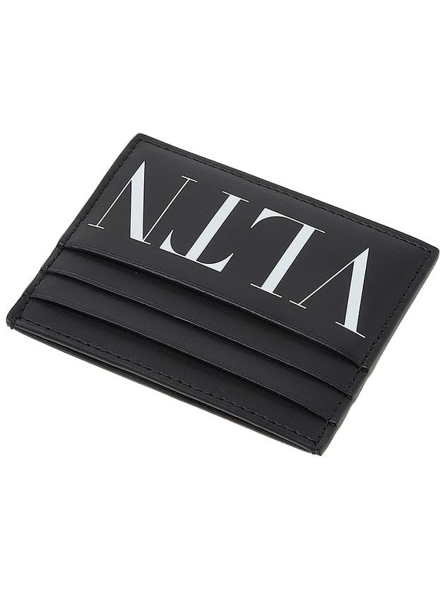 VLTN Logo Card Wallet Black - VALENTINO - BALAAN.